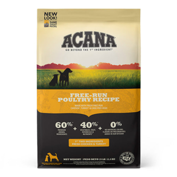 ACANA DOG HERITAGE FREE RUN POULTRY  25 LB